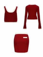 Matilda Knit Set: Red Knit Set for Girls' Night Out | Nana Jacqueline