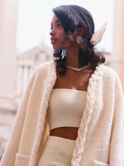 Marisa Top: Off-White Knit Tube Top for Resort Brunch | Nana Jacqueline
