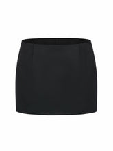 Ayla Satin Mini Black Skirt | Nana Jacqueline