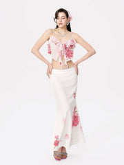 Vivienne Skirt: Pink Maxi Skirt for Garden Party | Nana Jacqueline
