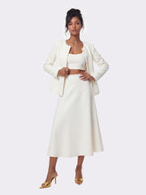 Natalia Tailored A-Line White Midi Skirt: White Midi Skirt for Bridal Shower | Nana Jacqueline