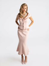Belle Satin Skirt: Pink Midi Skirt for Garden Party | Nana Jacqueline