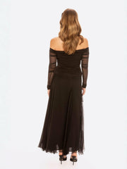 Valencia Skirt: Black Maxi Skirt for Cocktail Party | Nana Jacqueline