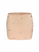 Rosana Embroidered Skirt: Tan Mini Skirt for Date Night | Nana Jacqueline