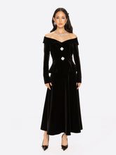 Blaire Velvet Maxi Skirt: Black Maxi Skirt for Cocktail Party | Nana Jacqueline