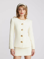 Lisette Skirt: Ivory Mini Skirt for Brunch | Nana Jacqueline