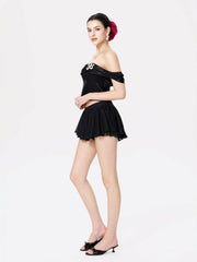 Rosaline Skirt: Black Mini Skirt for Date Night | Nana Jacqueline