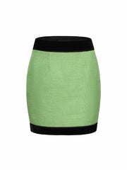 Michelle Tweed Skirt: Green Skirt for Brunch | Nana Jacqueline