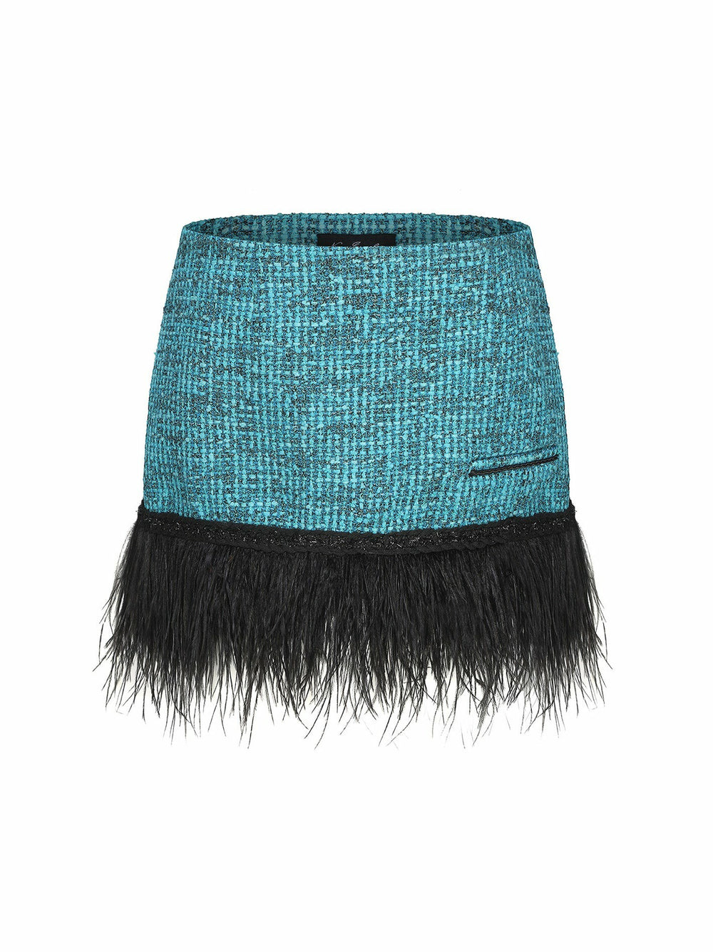 Daphne Feather Tweed Skirt: Blue Skirt for Birthday Celebration | Nana Jacqueline