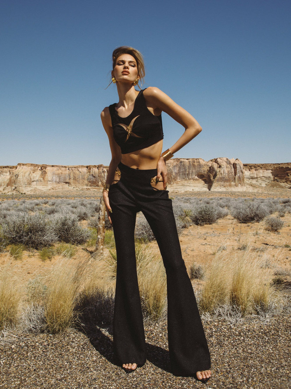 Sahara Flared Pants: Black Pants for Girls' Night Out | Nana Jacqueline