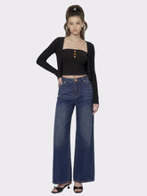 Dark Blue High-Waist Straight Leg Jeans | Nana Jacqueline