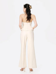 Selena Pants: Beige Pants for Resort Brunch | Nana Jacqueline