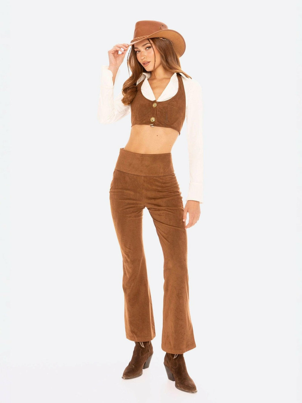 Hailey Flared Pants: Brown Pants for Date Night | Nana Jacqueline