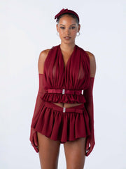 Demi Shorts: Red Shorts for Birthday Celebration | Nana Jacqueline