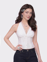 Phoebe Open-Back White Top | Nana Jacqueline