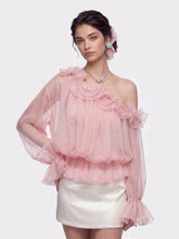Summer Off-Shoulder Ruffle Pink Blouse | Nana Jacqueline