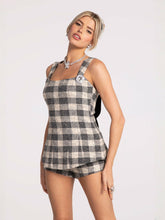 Anabella Bow Top: Black Checkered Top for Brunch | Nana Jacqueline