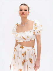 Theodora Top: Floral Top for Garden Party | Nana Jacqueline