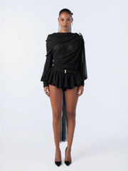 Demi Top: Black Top for Date Night | Nana Jacqueline