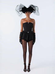 Giselle Bow Jumpsuit: Black Jumpsuit for Birthday Celebration | Nana Jacqueline