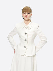 Vanessa Blazer: White Blazer for Rehearsal Dinner | Nana Jacqueline