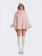 Angelica Feather Coat: Pink Coat for Holiday Party | Nana Jacqueline