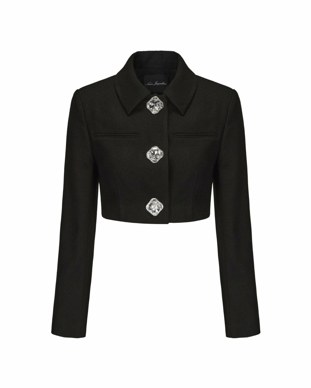 Tatiana Crop Blazer: Black Blazer for Cocktail Party | Nana Jacqueline