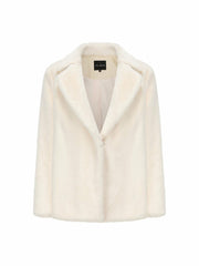 Phoebe Fur Jacket: White Fur Jacket for Winter Bridal Events | Nana Jacqueline