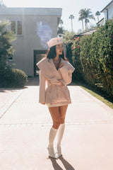 Victoria Bow Coat: Pink Coat for Date Night | Nana Jacqueline