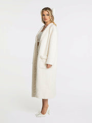 Elsa Coat: Off-White Coat for Resort Outfit | Nana Jacqueline