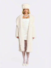Marisa Fur Coat: White Coat for Winter Cocktail Party | Nana Jacqueline