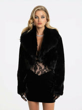 Mara Fur Coat: Black Fur Coat for Cocktail Party | Nana Jacqueline