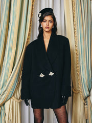 Kendall Coat: Black Coat for Winter Evening Events | Nana Jacqueline
