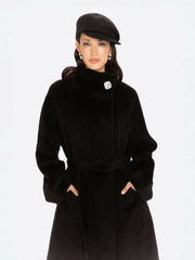 Audrey Long Coat: Black Long Coat for Winter Events | Nana Jacqueline