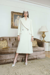 Gabriella Coat: White Coat for Winter Bridal Shower | Nana Jacqueline