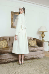 Gabriella Coat: White Coat for Winter Bridal Shower | Nana Jacqueline