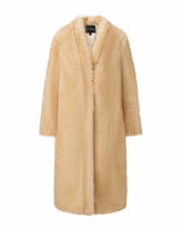 Isolde Faux Fur Long Coat: Yellow Fur Coat for Winter Events | Nana Jacqueline