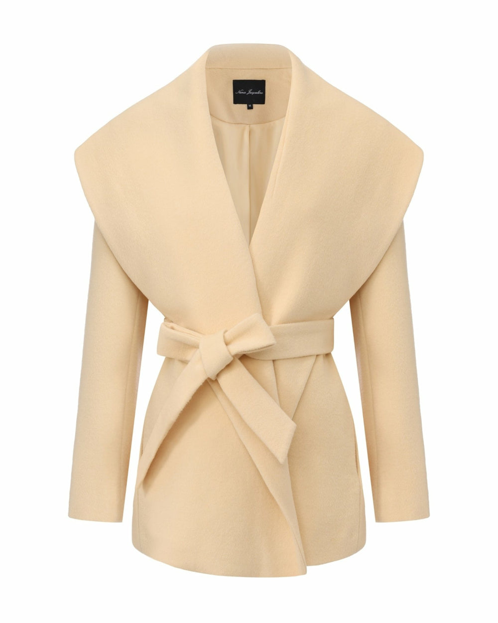 Victoria Bow Coat: Yellow Wrap Coat for Daytime Events | Nana Jacqueline
