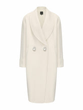 Audrina Coat: White Coat for Winter Wedding Guest | Nana Jacqueline