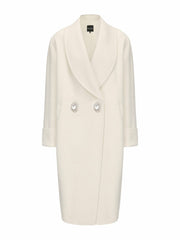Audrina Coat: White Coat for Winter Wedding Guest | Nana Jacqueline