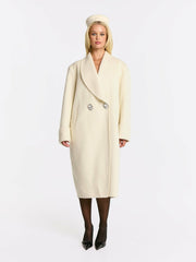 Audrina Coat: White Coat for Winter Wedding Guest | Nana Jacqueline