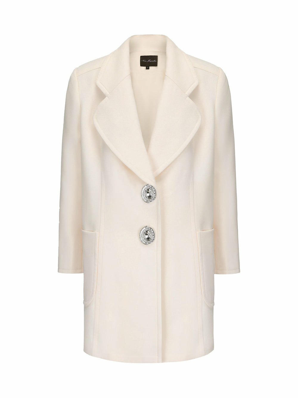 Nadine Coat: White Coat for Winter Wedding Guest | Nana Jacqueline