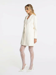 Nadine Coat: White Coat for Winter Wedding Guest | Nana Jacqueline