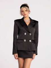 Cassandra Blazer: Black Blazer for Cocktail Party | Nana Jacqueline