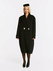 Audrina Coat: Black Coat for Winter City Outfit | Nana Jacqueline