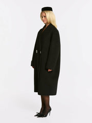 Audrina Coat: Black Coat for Winter City Outfit | Nana Jacqueline