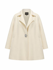 Olivia Coat: White Coat for Winter Formal Event | Nana Jacqueline