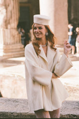 Olivia Coat: White Coat for Winter Formal Event | Nana Jacqueline