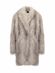 Sofia Fur Coat: Pattern Fur Coat for Winter Party | Nana Jacqueline