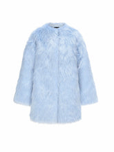 Adeline Fur Coat: Blue Fur Coat for Winter Party | Nana Jacqueline